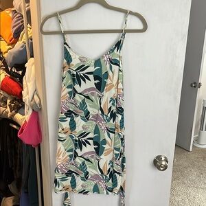 Roxy Tropical Leaf Print mini Dress